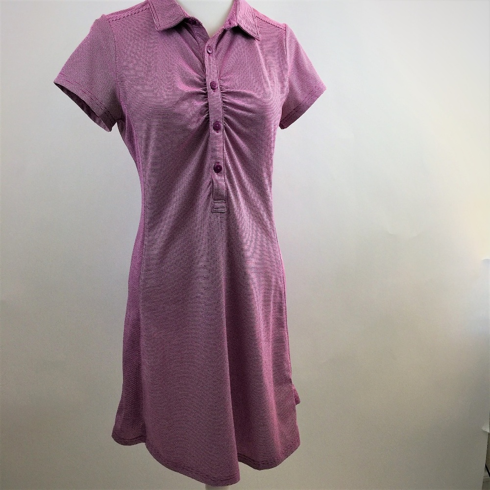 prAna Short Sleeve Pinstripe & Pin Dot Dress